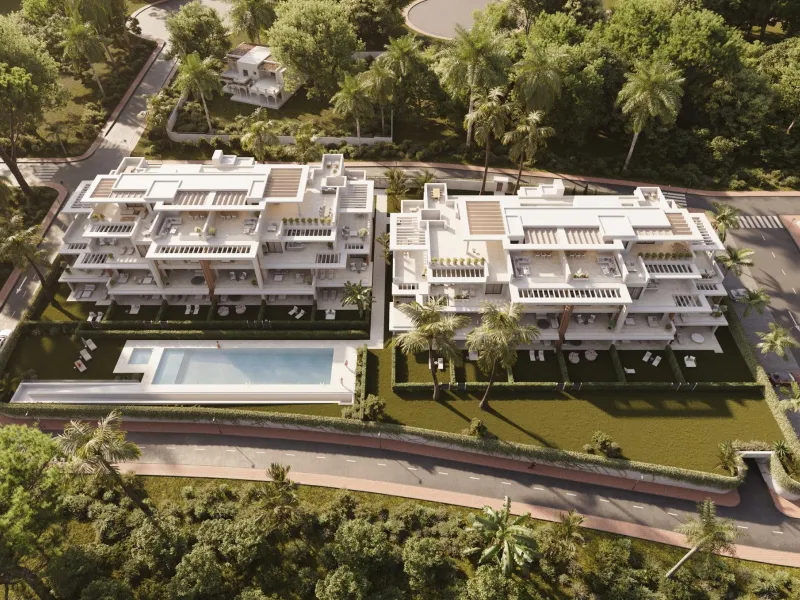 New Build Residential Complex Near Estepona& & Welcome to your dream home! This stunning new build residential complex offers a selection of luxurious apartments and penthouses with breathtaking sea views, located in Resinera Voladilla, just minutes