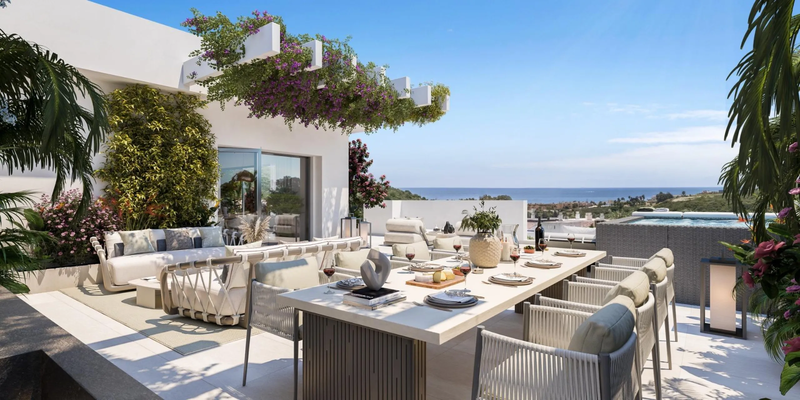 Luxury Golf Resort Living in Casares, Costa del Sol& & Experience an exceptional lifestyle at this exclusive residential resort located on the front line of Casares Costa Golf, a serene oasis with only 74 apartments and 17 penthouses. With 2 and 3-b