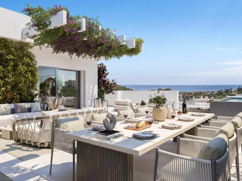 Luxury Golf Resort Living in Casares, Costa del Sol& & Experience an exceptional lifestyle at this exclusive residential resort located on the front line of Casares Costa Golf, a serene oasis with only 74 apartments and 17 penthouses. With 2 and 3-b