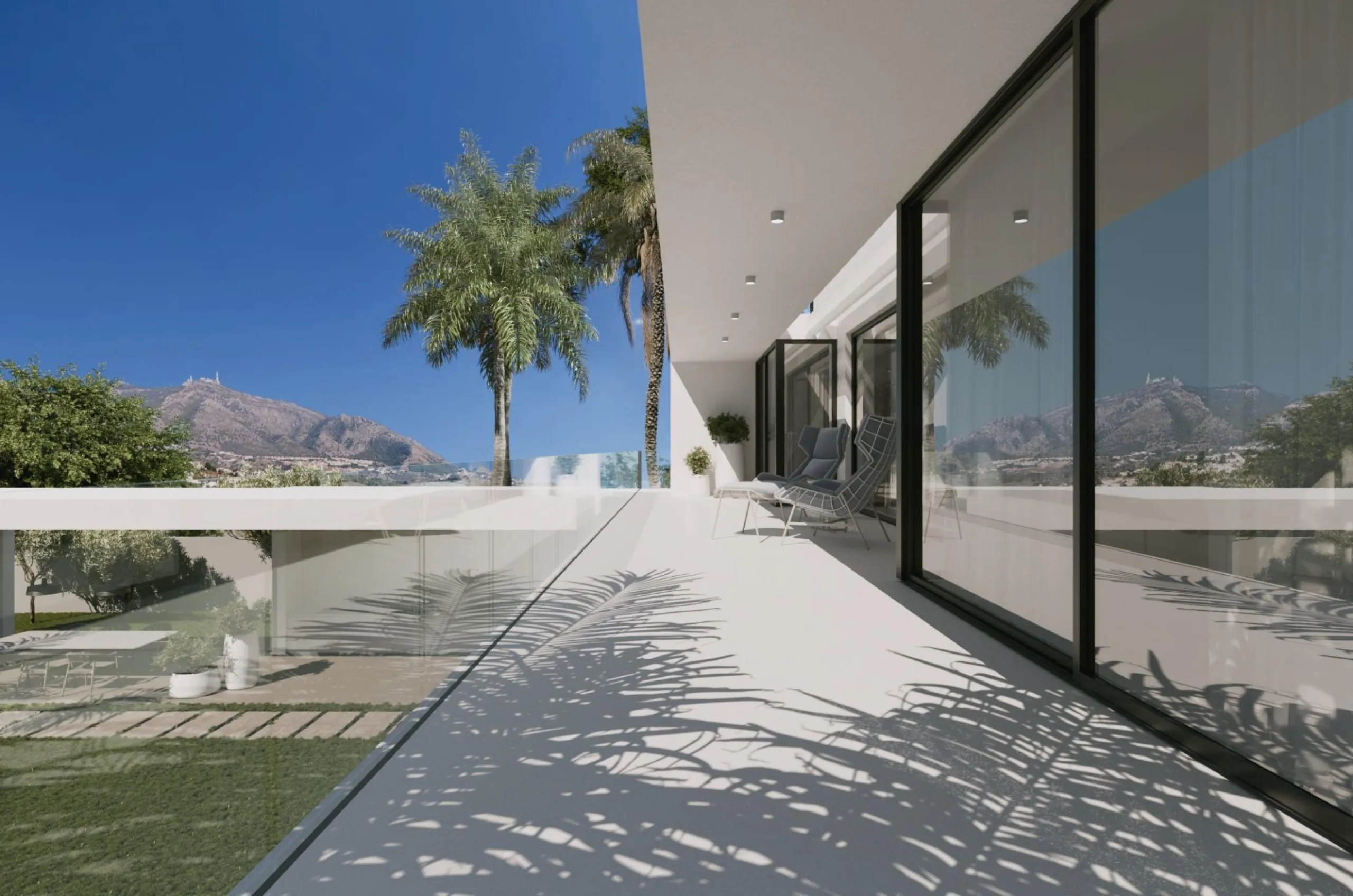 Contemporary Villa with Sea and Mountain Views in Cascada de Camoján, Marbella
