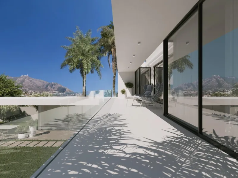 Contemporary Villa with Sea and Mountain Views in Cascada de Camoján, Marbella
