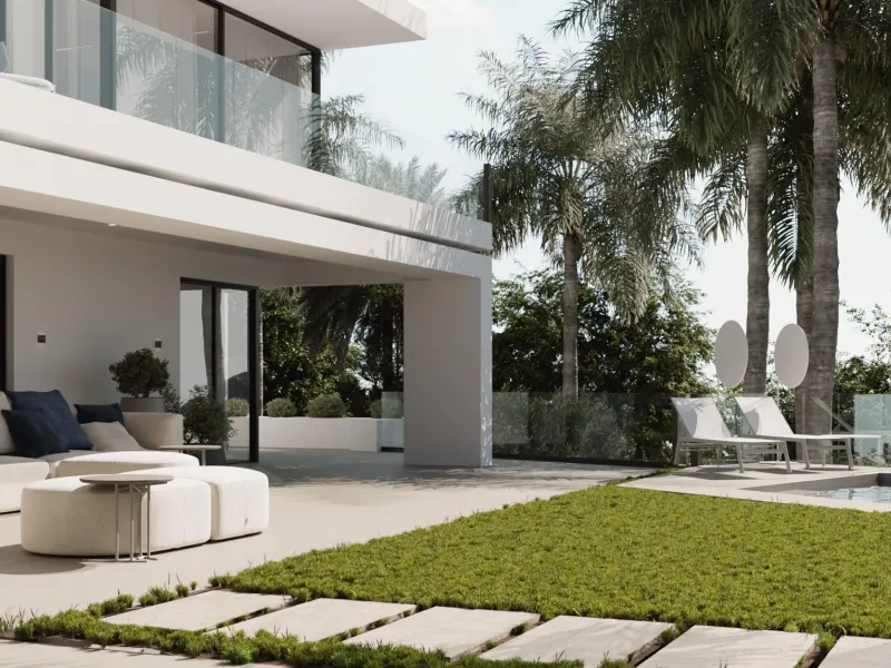 Contemporary Villa with Sea and Mountain Views in Cascada de Camoján, Marbella