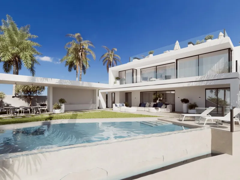 Contemporary Villa with Sea and Mountain Views in Cascada de Camoján, Marbella