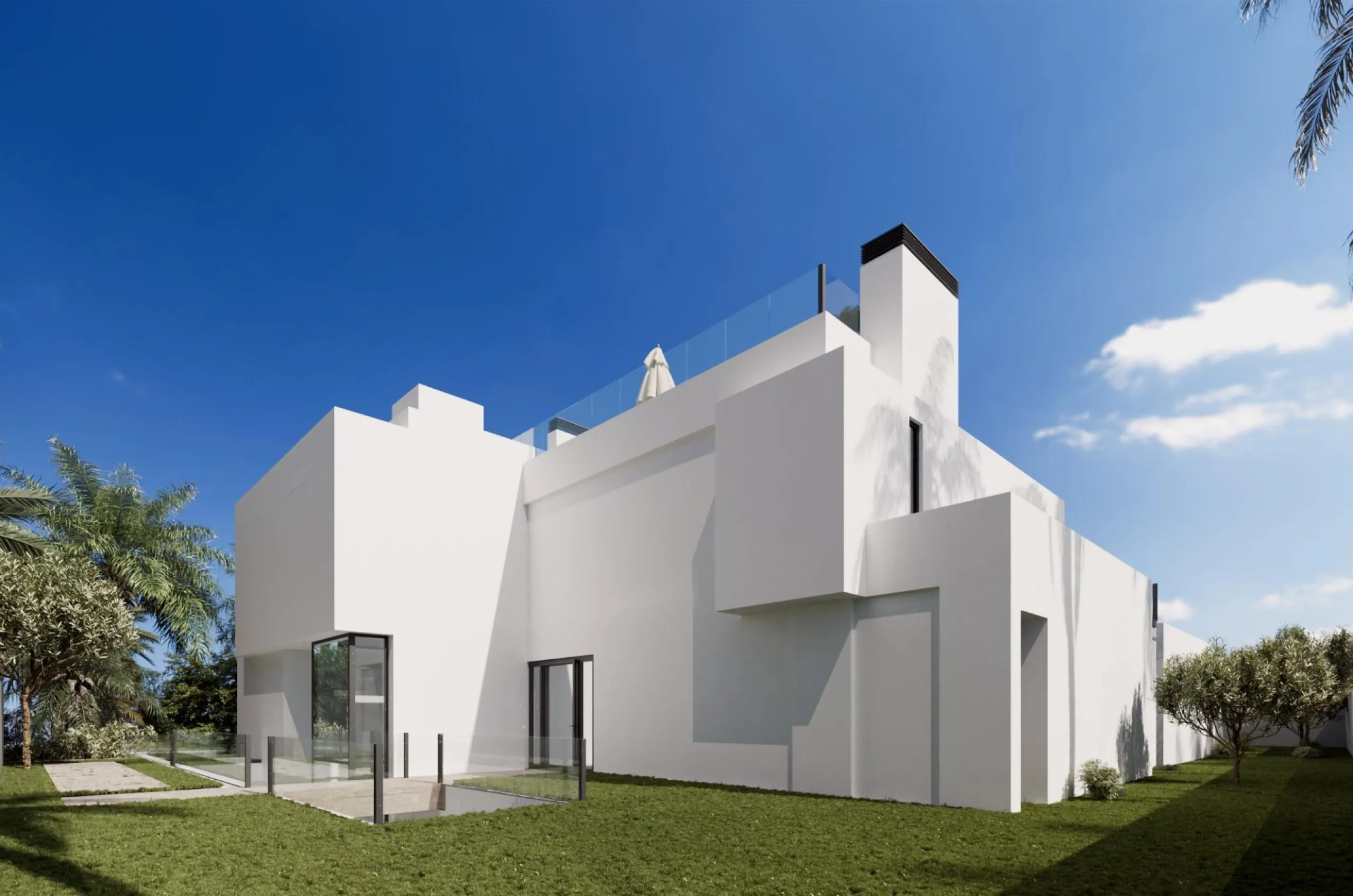 Contemporary Villa with Sea and Mountain Views in Cascada de Camoján, Marbella