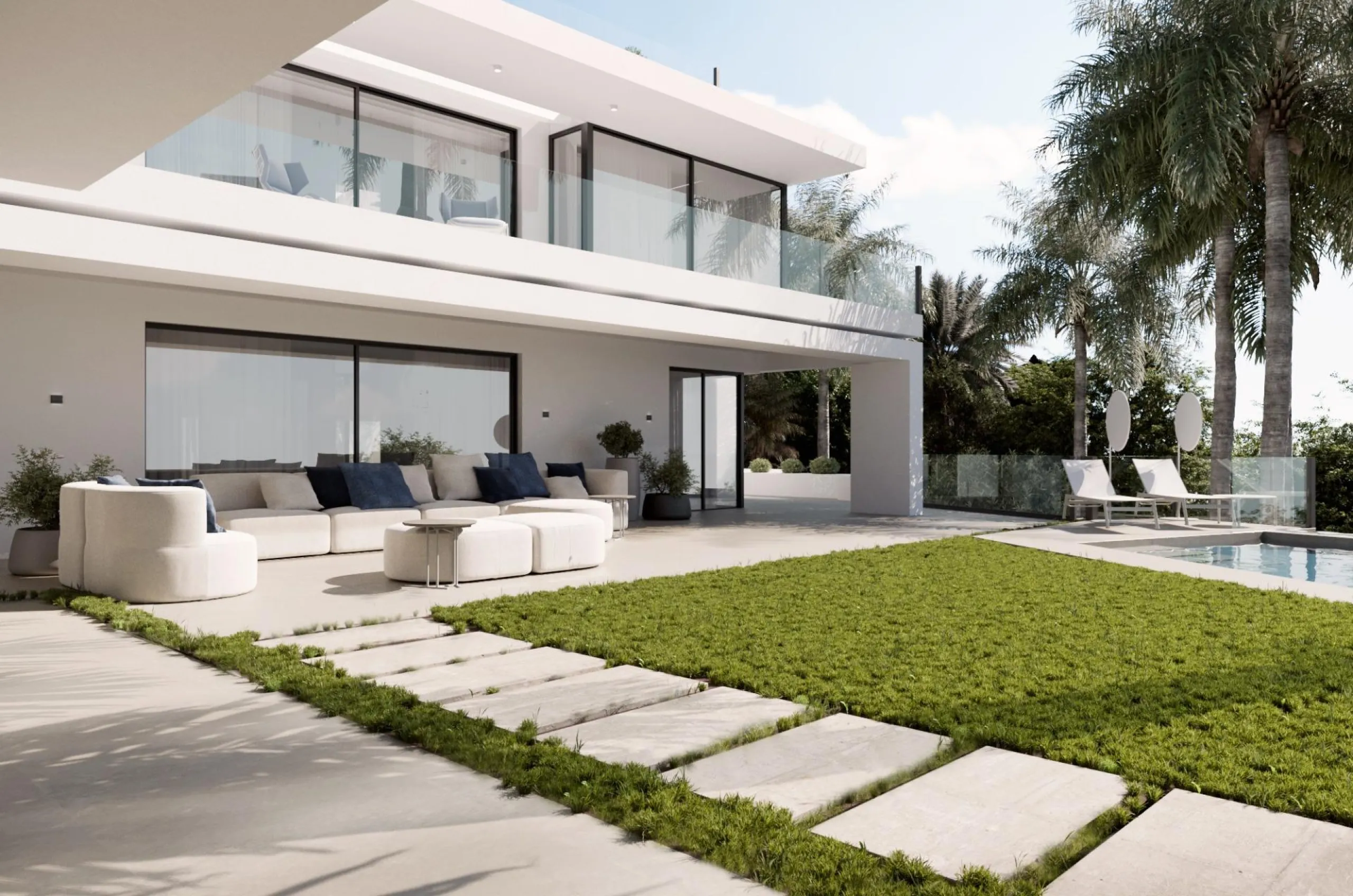 Contemporary Villa with Sea and Mountain Views in Cascada de Camoján, Marbella