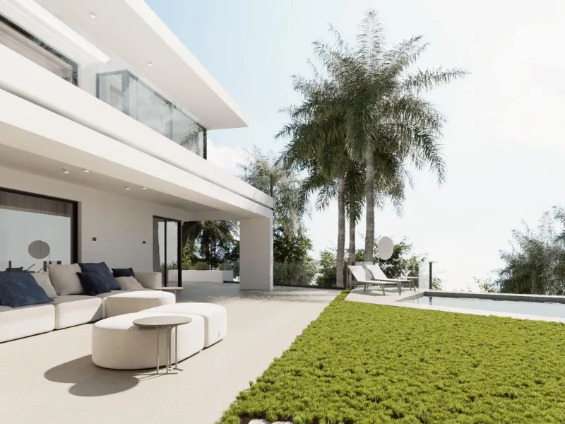 Contemporary Villa with Sea and Mountain Views in Cascada de Camoján, Marbella
