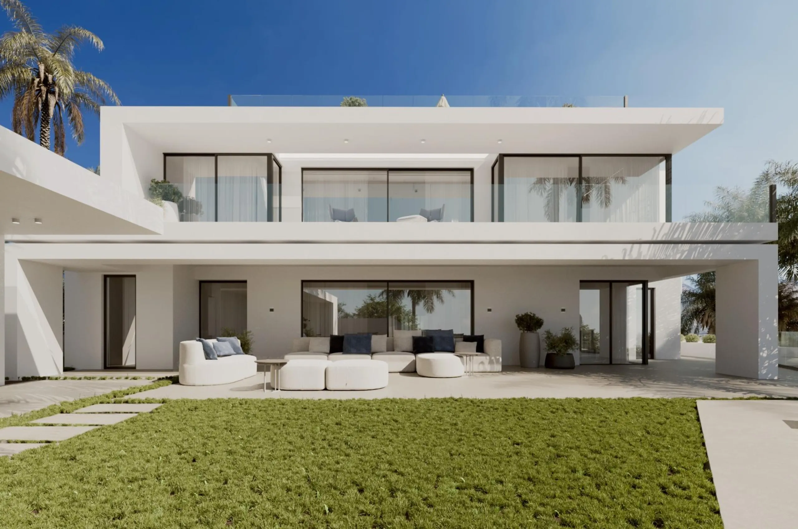 Contemporary Villa with Sea and Mountain Views in Cascada de Camoján, Marbella
