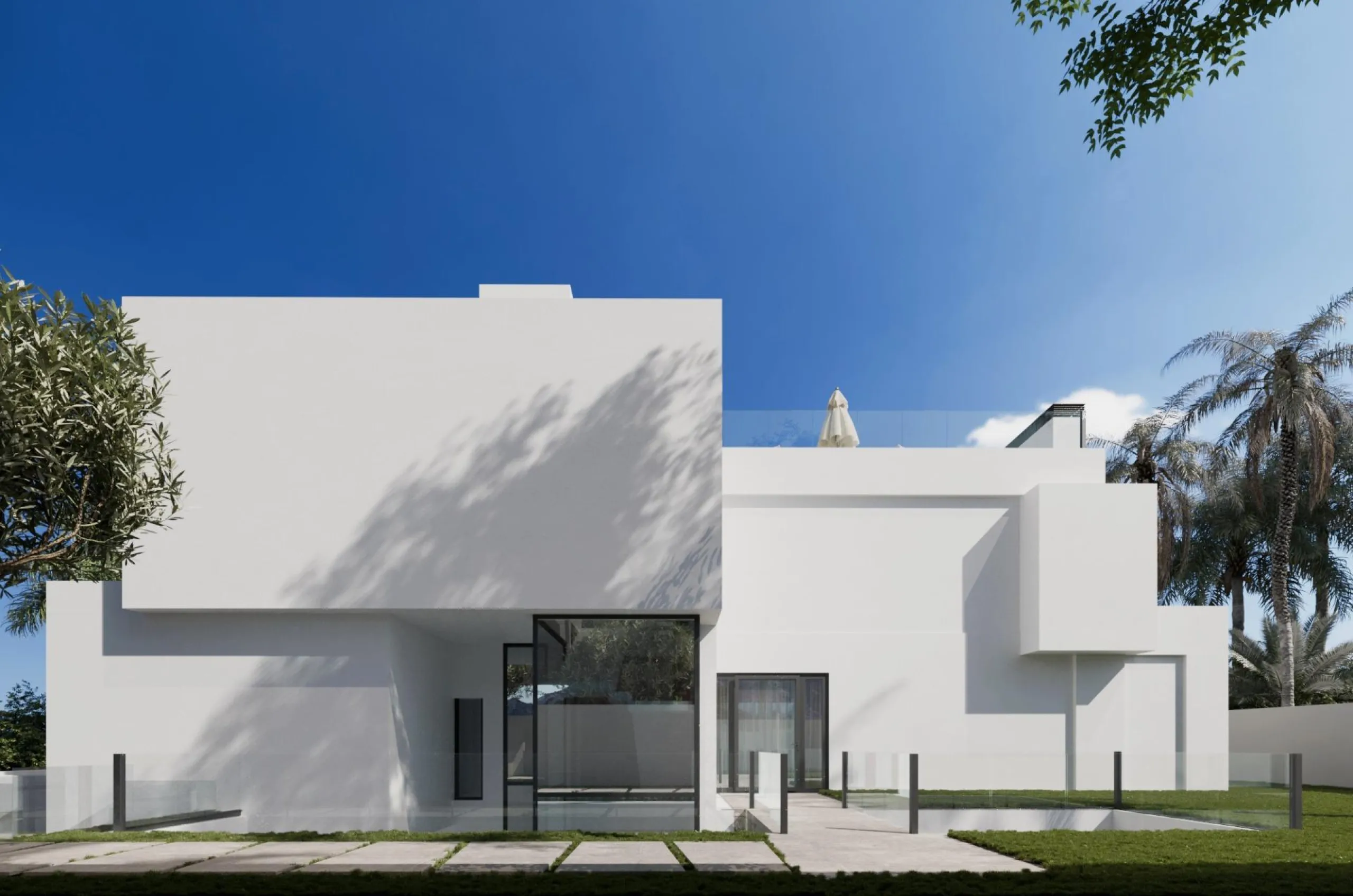 Contemporary Villa with Sea and Mountain Views in Cascada de Camoján, Marbella