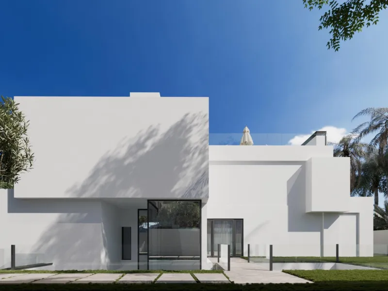 Contemporary Villa with Sea and Mountain Views in Cascada de Camoján, Marbella