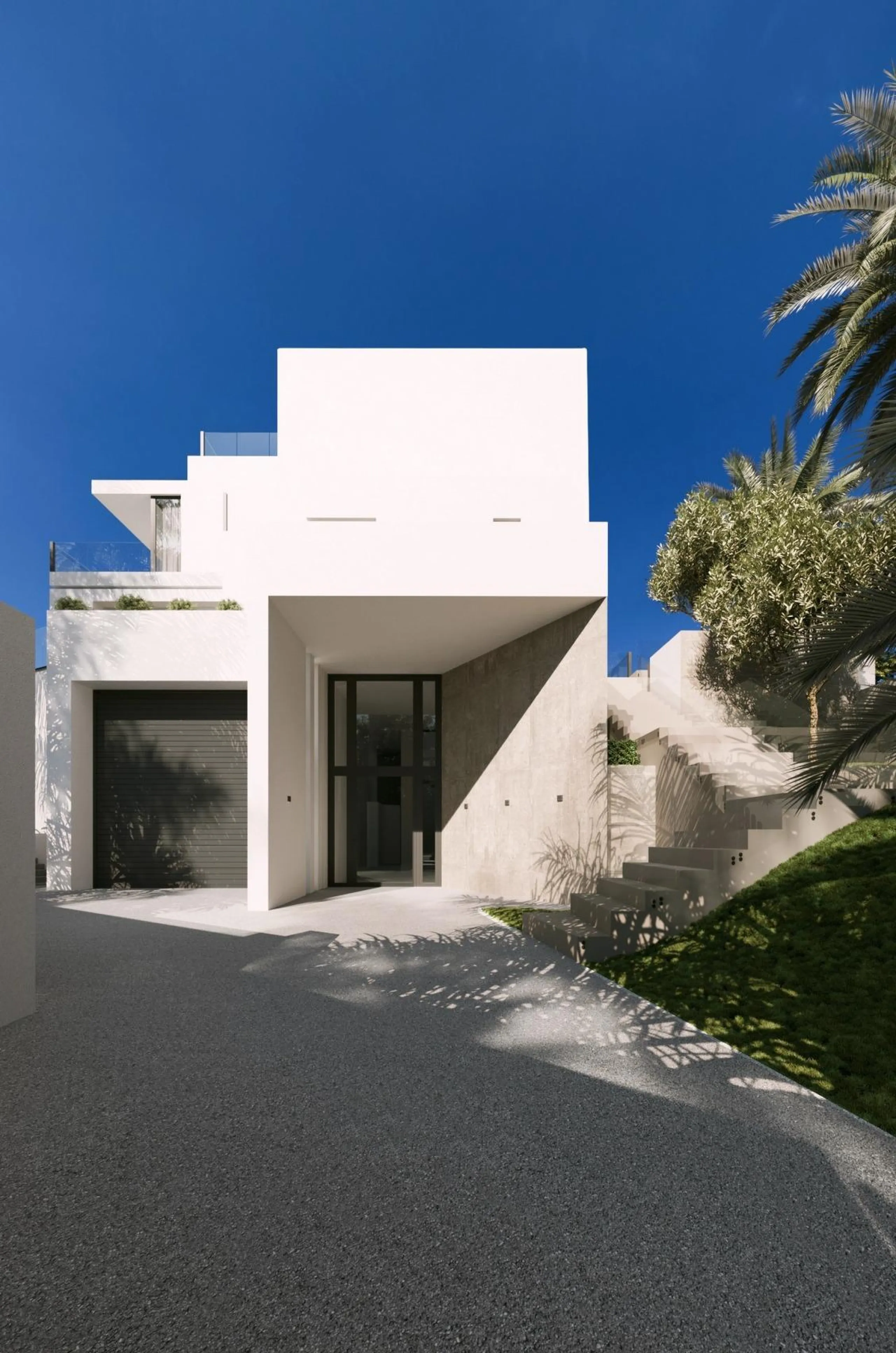 Contemporary Villa with Sea and Mountain Views in Cascada de Camoján, Marbella
