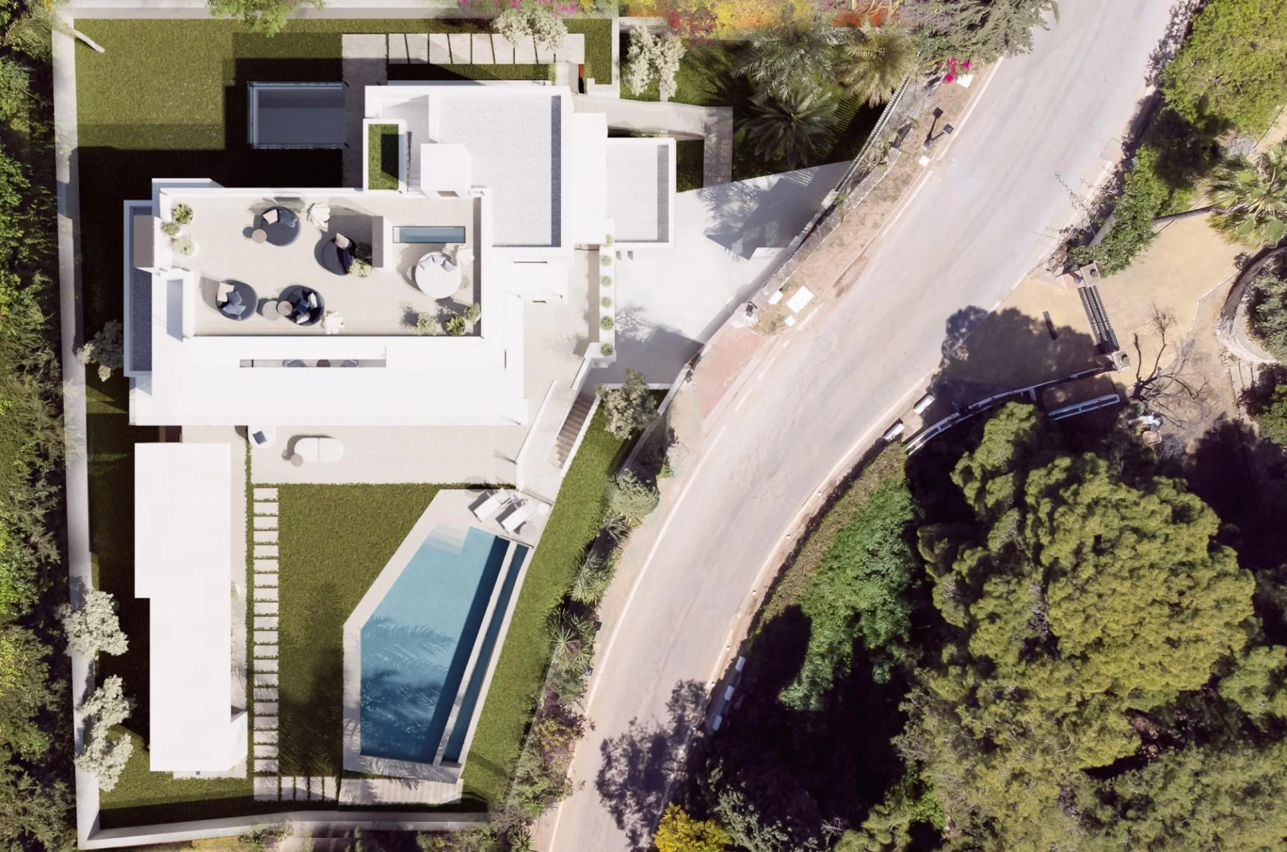 Contemporary Villa with Sea and Mountain Views in Cascada de Camoján, Marbella