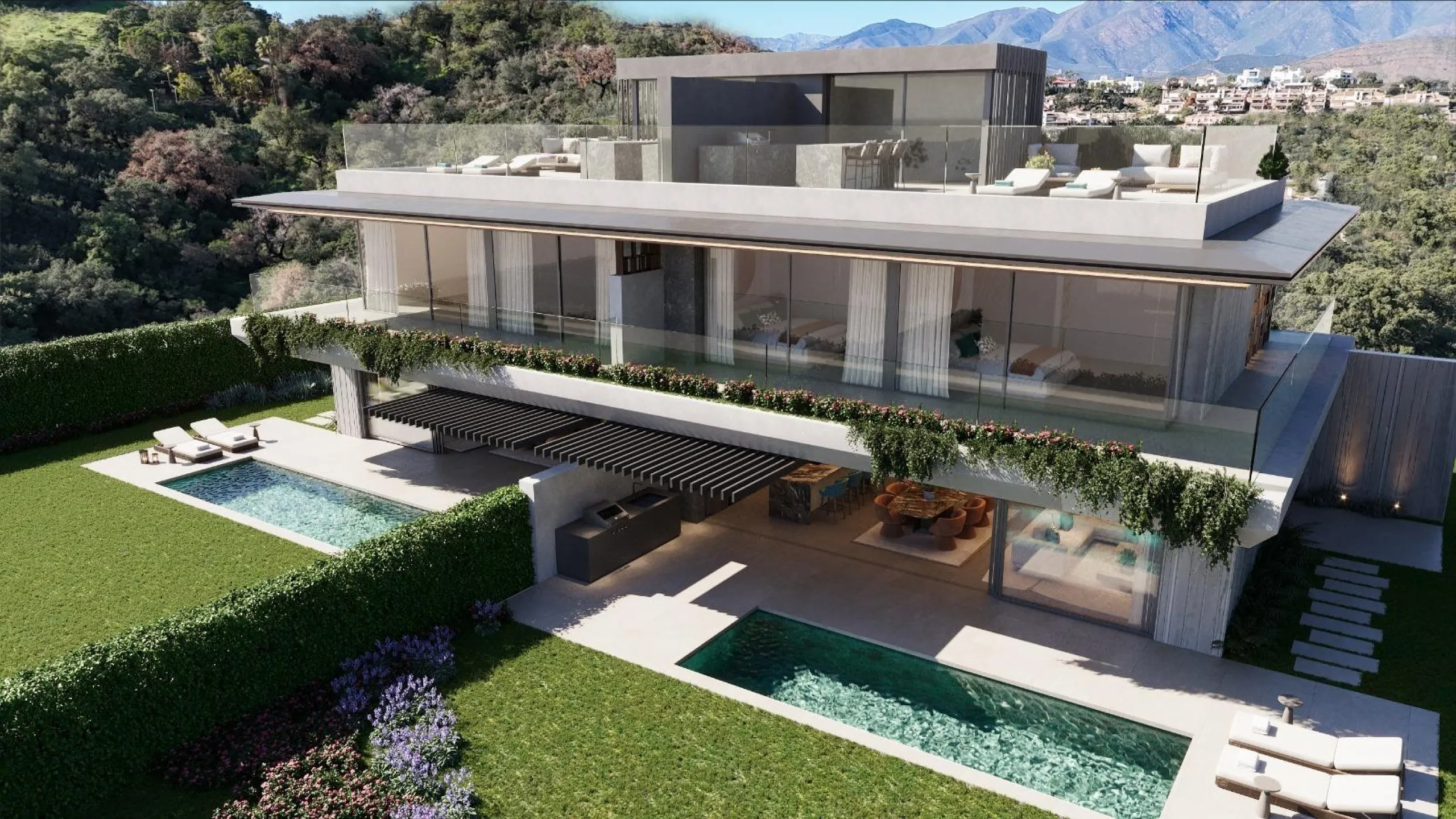 Discover Your Dream Home: Luxury Villas in La Mairena& & A Prestigious Location with Unmatched Views& Nestled in the serene hills of La Mairena, this exclusive new development of 14 semi-detached luxury villas is set on the first line of the reno