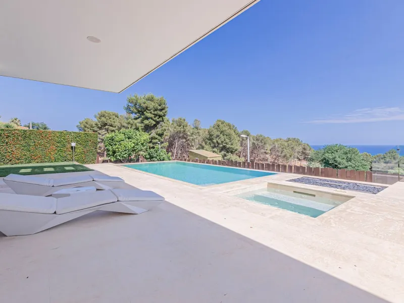 Modern Luxury Villa with Sea and Barcelona Views in Teia, Maresme