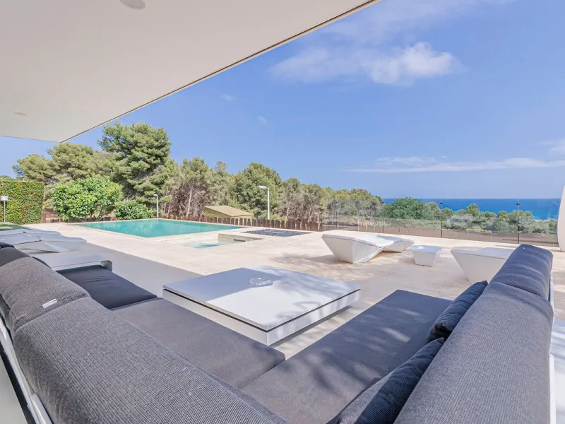 Modern Luxury Villa with Sea and Barcelona Views in Teia, Maresme