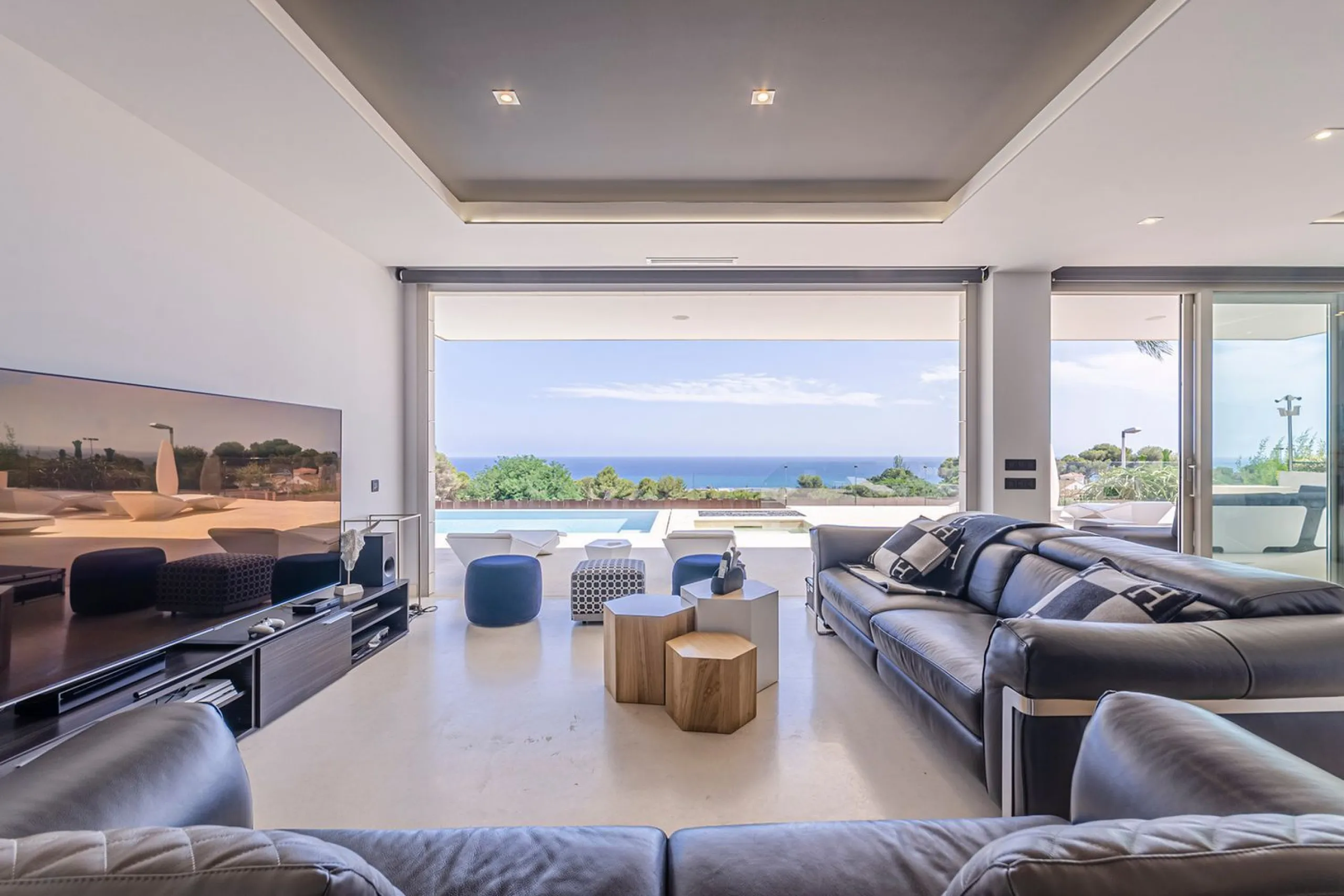 Modern Luxury Villa with Sea and Barcelona Views in Teia, Maresme