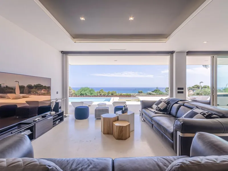 Modern Luxury Villa with Sea and Barcelona Views in Teia, Maresme