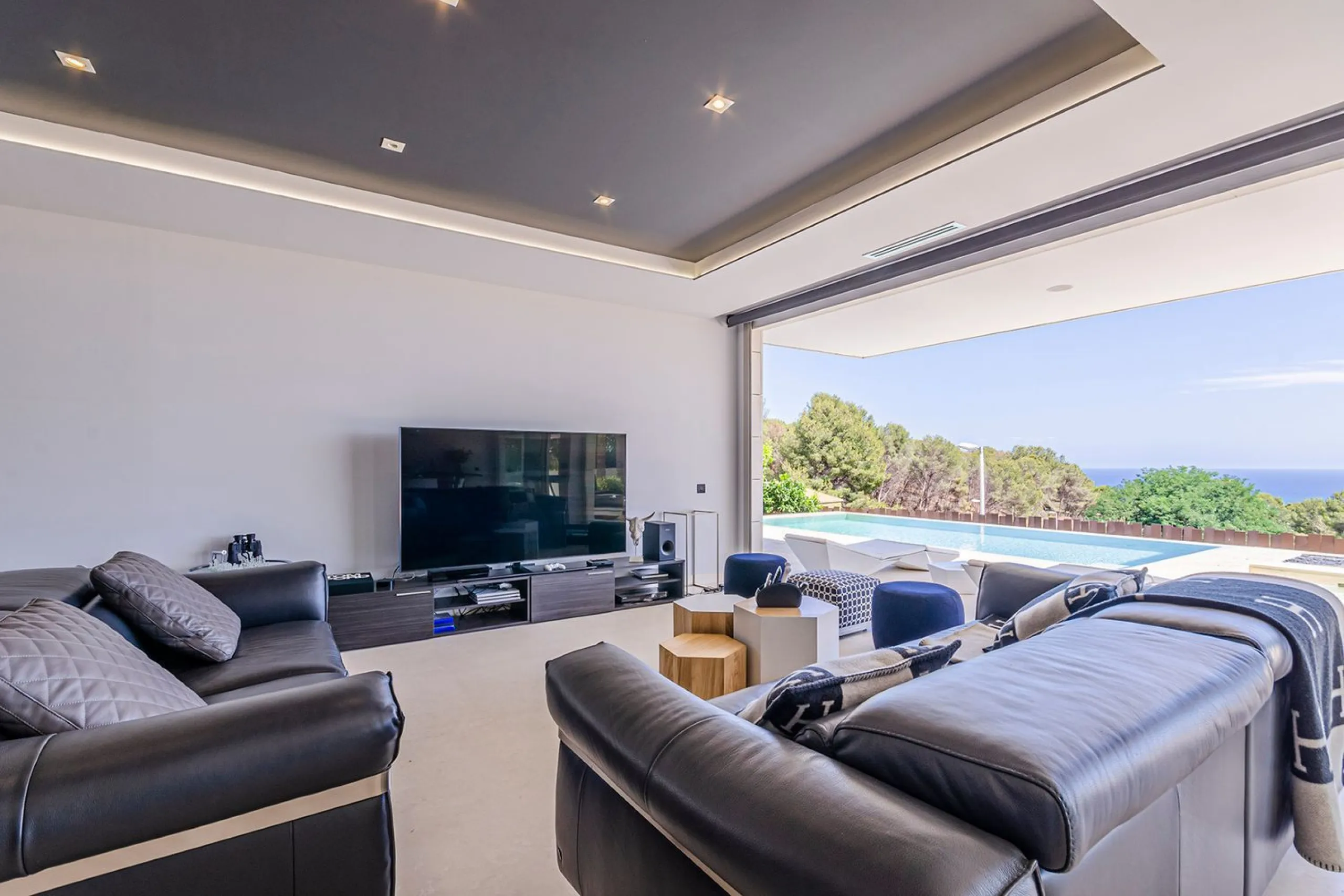 Modern Luxury Villa with Sea and Barcelona Views in Teia, Maresme