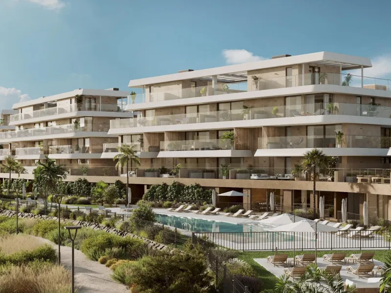 New Build Residential Complex near Estepona – Modern Living by the Sea& & Contemporary Apartments in a Privileged Natural Setting& Welcome to this exclusive new build residential complex in Buenas Noches, Estepona, perfectly located just 700 mete
