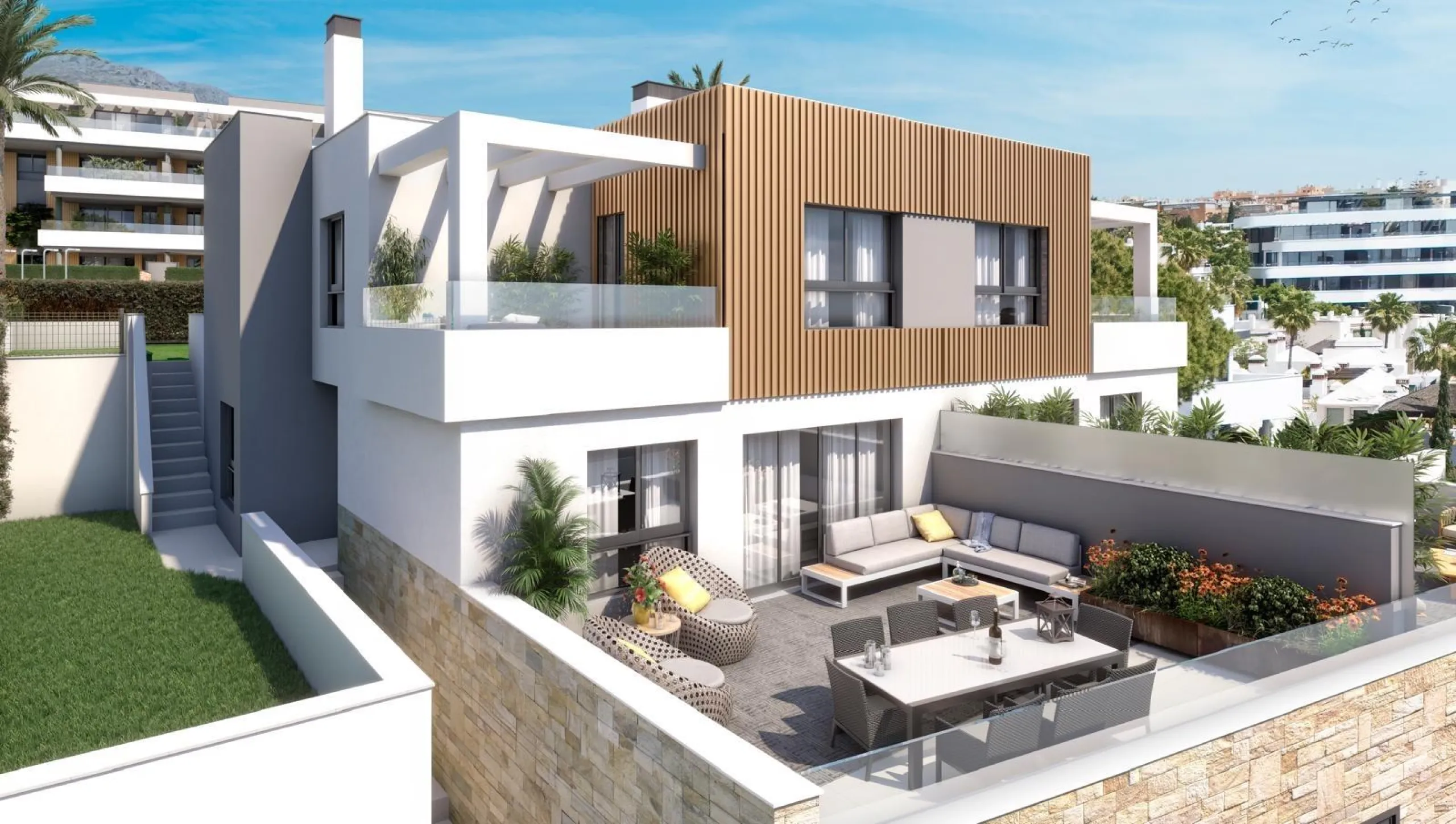 PRIVILEGED ENCLAVE WITH EXCELLENT VIEWS& & Residential complex made up of 37 homes with 2, 3 and 4 bedrooms, and 2 semi-detached houses, where you can enjoy the privacy and tranquillity of your own home, with spacious terraces designed to experience