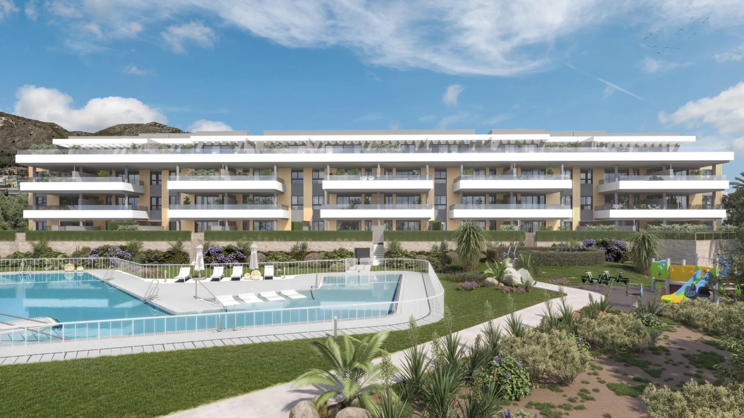 PRIVILEGED ENCLAVE WITH EXCELLENT VIEWS& & Residential complex made up of 37 homes with 2, 3 and 4 bedrooms, and 2 semi-detached houses, where you can enjoy the privacy and tranquillity of your own home, with spacious terraces designed to experience