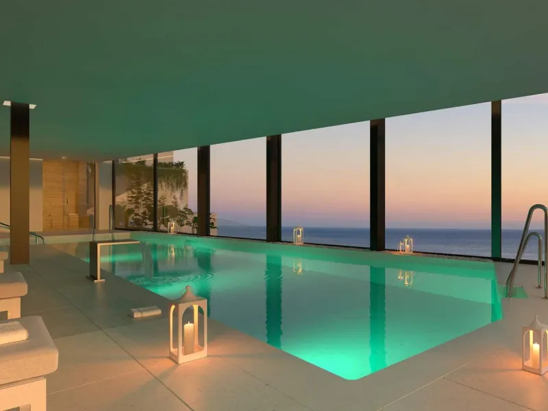 LUXURY RESIDENTIAL COMPLEX WITH SEA VIEWS IN EL HIGUERÓN & & Residential complex of 157 homes distributed in 4 buildings. The first two face east, with the properties arranged in such a way that some do not interfere with the views of the others, wh