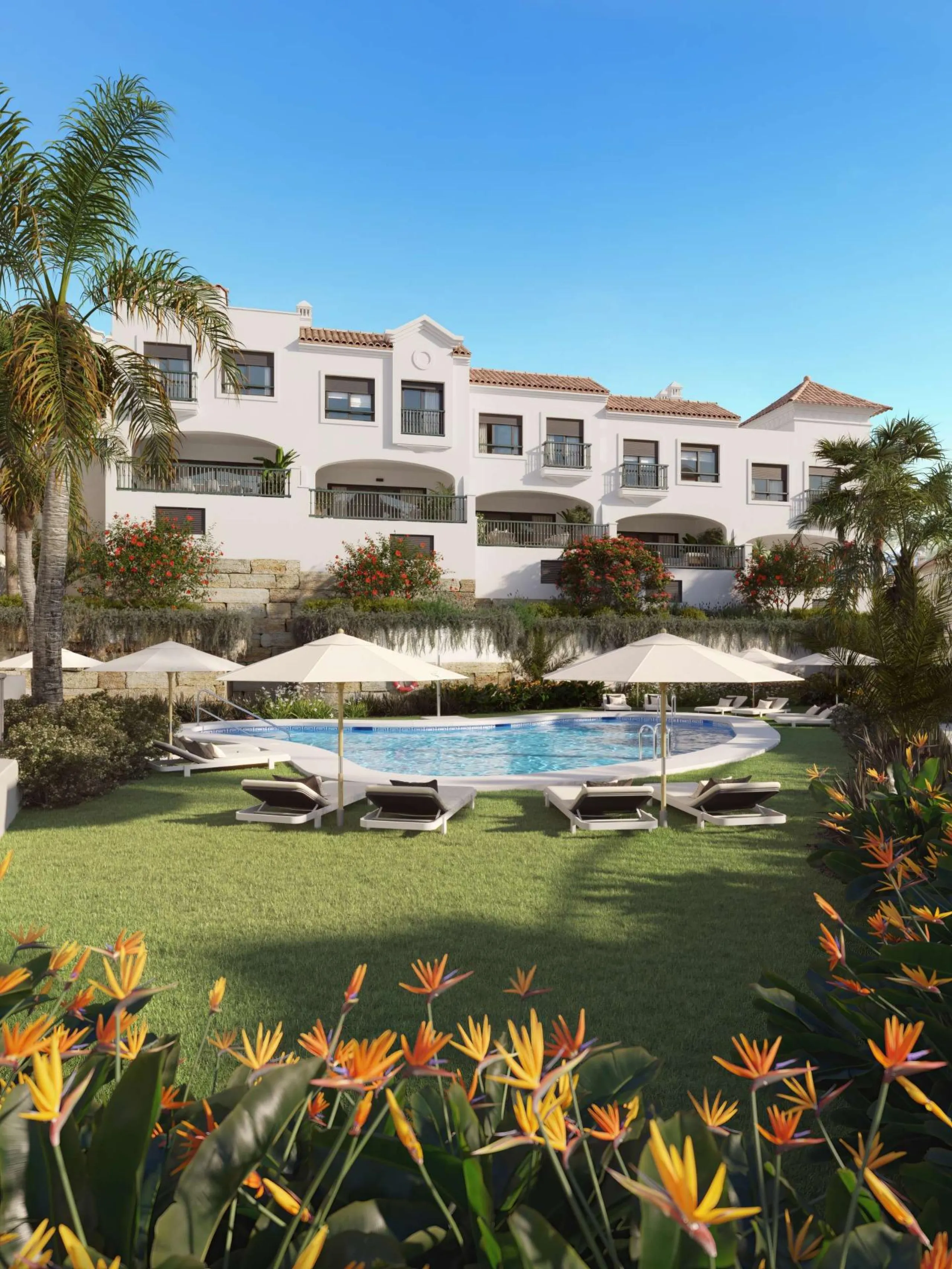 Modern Mediterranean Homes with Sea and Golf Views in Estepona, Costa del Sol& & Exclusive New Development in a Prime Location& Discover an exceptional opportunity to live in the heart of the Costa del Sol, in one of the most promising residentia