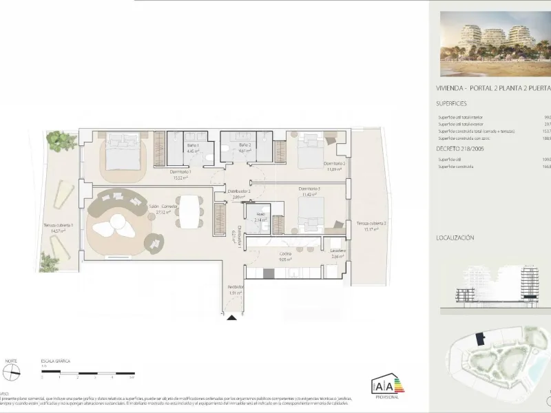 Luxury Beachfront Residences in Málaga City with Panoramic Sea Views& & Prime Location in La Térmica, Málaga& Located in one of the most exclusive beachfront areas of Málaga city, this new residential development offers the perfect balance of urb