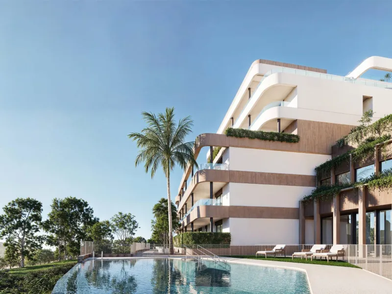Modern New Build Apartments in Estepona Golf, Málaga& & Elegant Living Surrounded by Nature and Golf& & Welcome to an exclusive new residential development of 68 modern apartments located in the heart of Estepona Golf, Málaga. Designed to comb