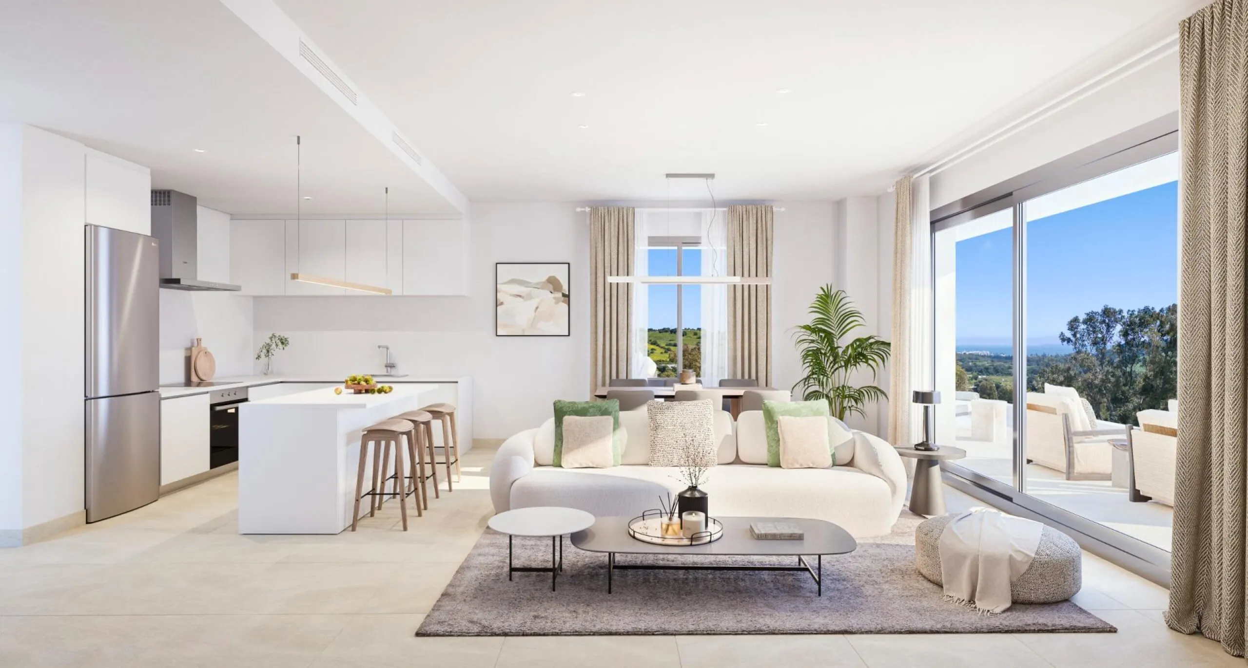 Modern New Build Apartments in Estepona Golf, Málaga& & Elegant Living Surrounded by Nature and Golf& & Welcome to an exclusive new residential development of 68 modern apartments located in the heart of Estepona Golf, Málaga. Designed to comb