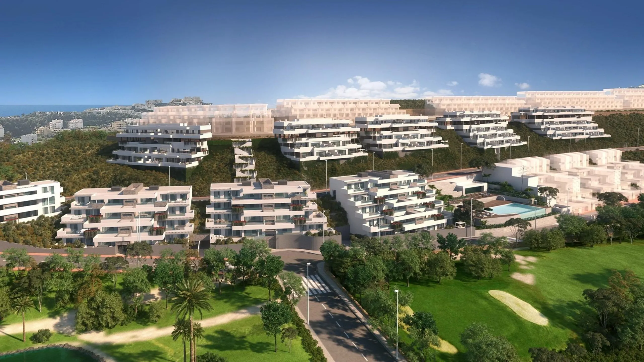 Luxury New Build Apartments with Sea Views in Las Lagunas de Mijas& & Exclusive Residential Development on the Costa del Sol& Located in the final phase of a prestigious complex in Las Lagunas de Mijas, this new development offers 28 high-end apa