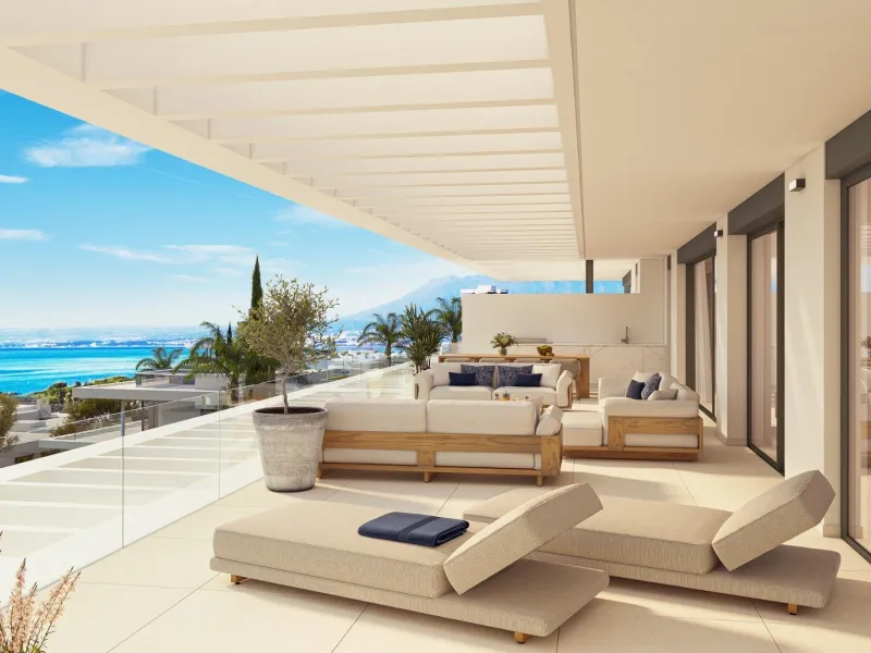 New Build Homes in Marbella East with Sea and Golf Views& & Exclusive residential development next to Santa Clara Golf with apartments and semi-detached villas& & Discover a luxurious lifestyle in this new development located in Marbella East,
