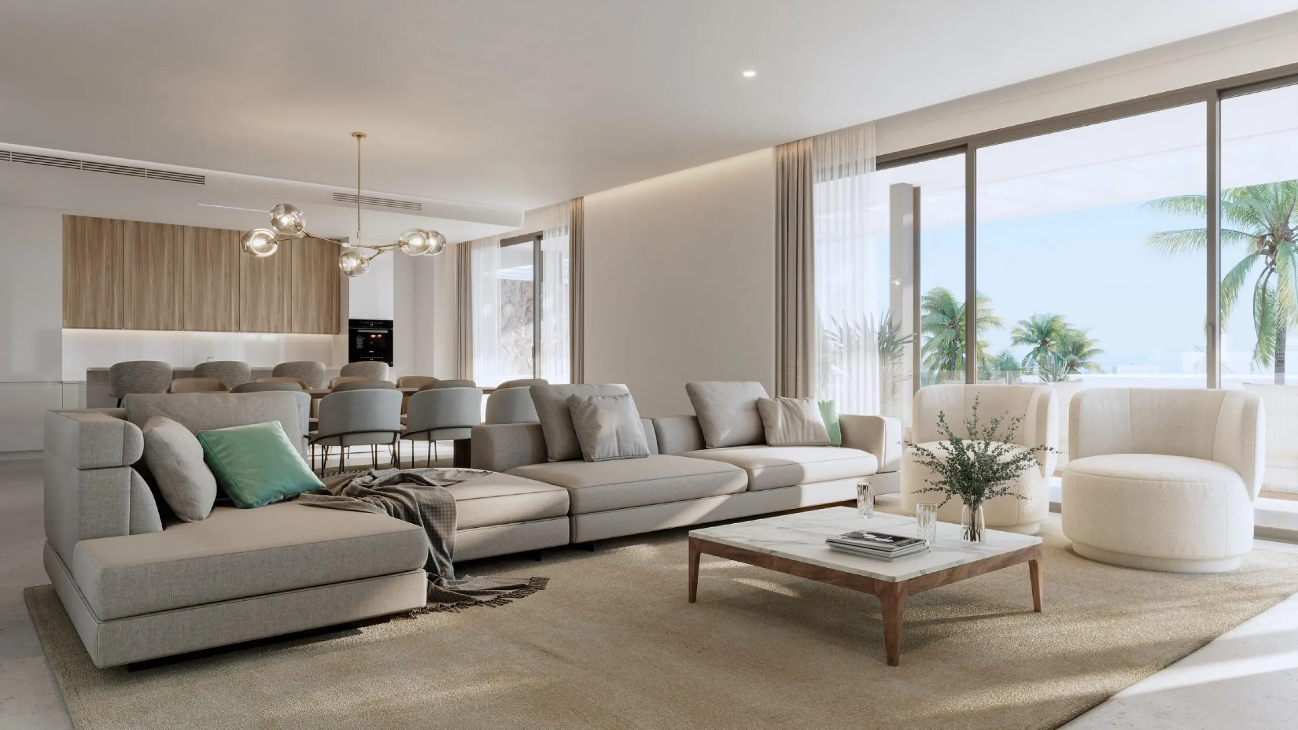 New Build Homes in Marbella East with Sea and Golf Views& & Exclusive residential development next to Santa Clara Golf with apartments and semi-detached villas& & Discover a luxurious lifestyle in this new development located in Marbella East,