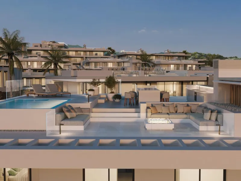 New Build Homes in Marbella East with Sea and Golf Views& & Exclusive residential development next to Santa Clara Golf with apartments and semi-detached villas& & Discover a luxurious lifestyle in this new development located in Marbella East,