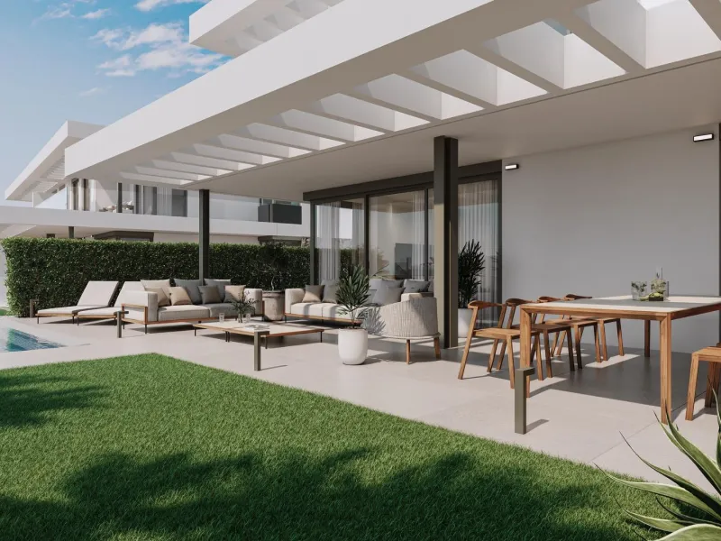 New Build Homes in Marbella East with Sea and Golf Views& & Exclusive residential development next to Santa Clara Golf with apartments and semi-detached villas& & Discover a luxurious lifestyle in this new development located in Marbella East,