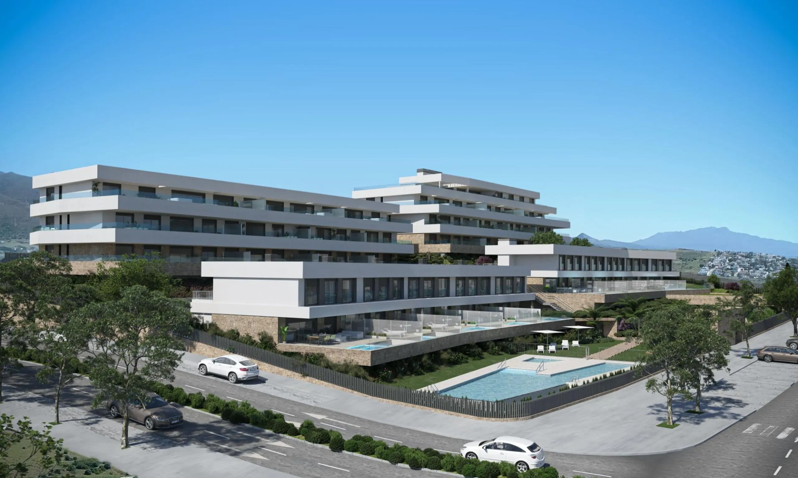 New Build Homes with Sea Views in the Best Area of Estepona& & 2, 3 and 4 Bedroom Apartments and Townhouses with Large Terraces& & Welcome to an exclusive development of just 33 new build homes in Estepona, located on a gentle hillside in the 
