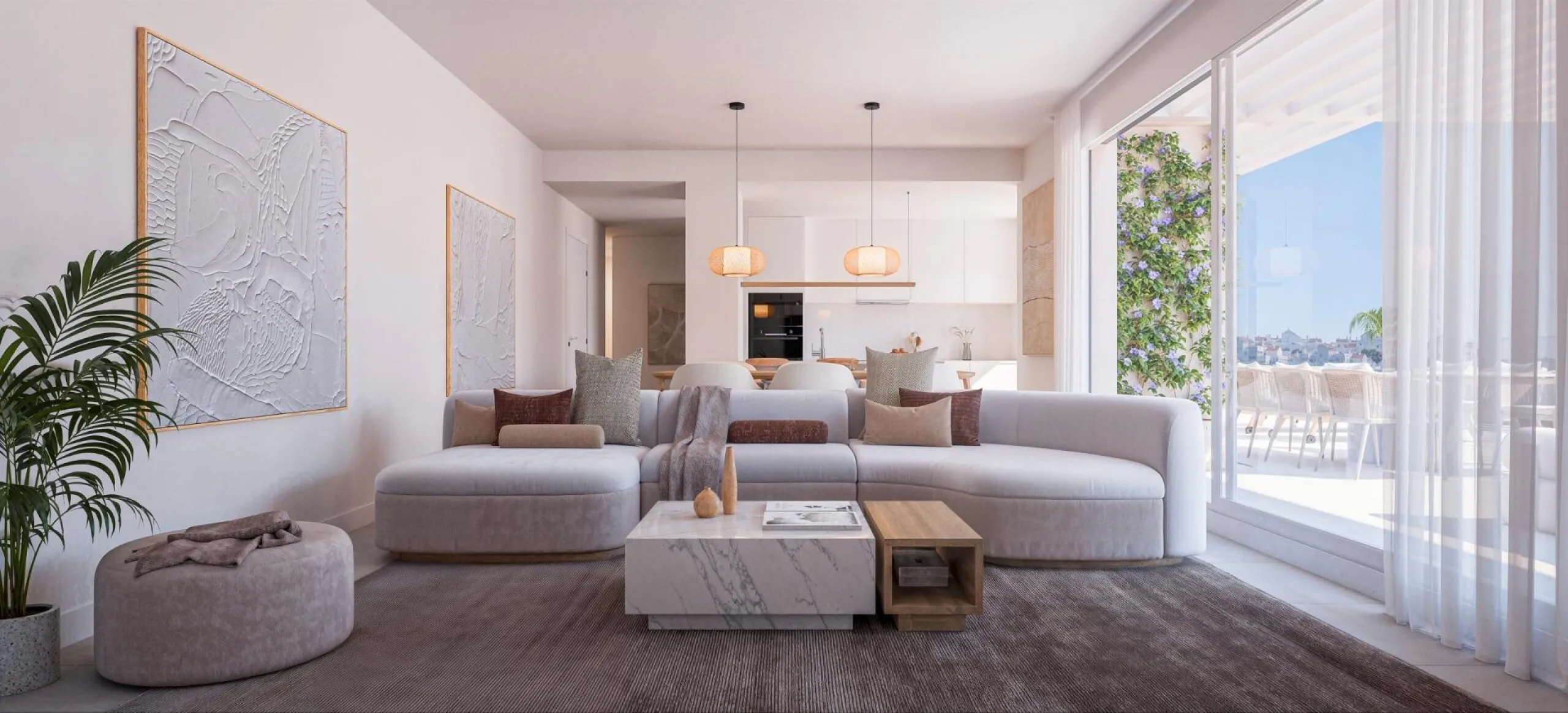 New Build Residential Complex with Golf and Sea Views near Estepona& & Contemporary Living Surrounded by Nature and Golf& Discover a new residential development located in a privileged setting near Estepona, on the western Costa del Sol. This exc