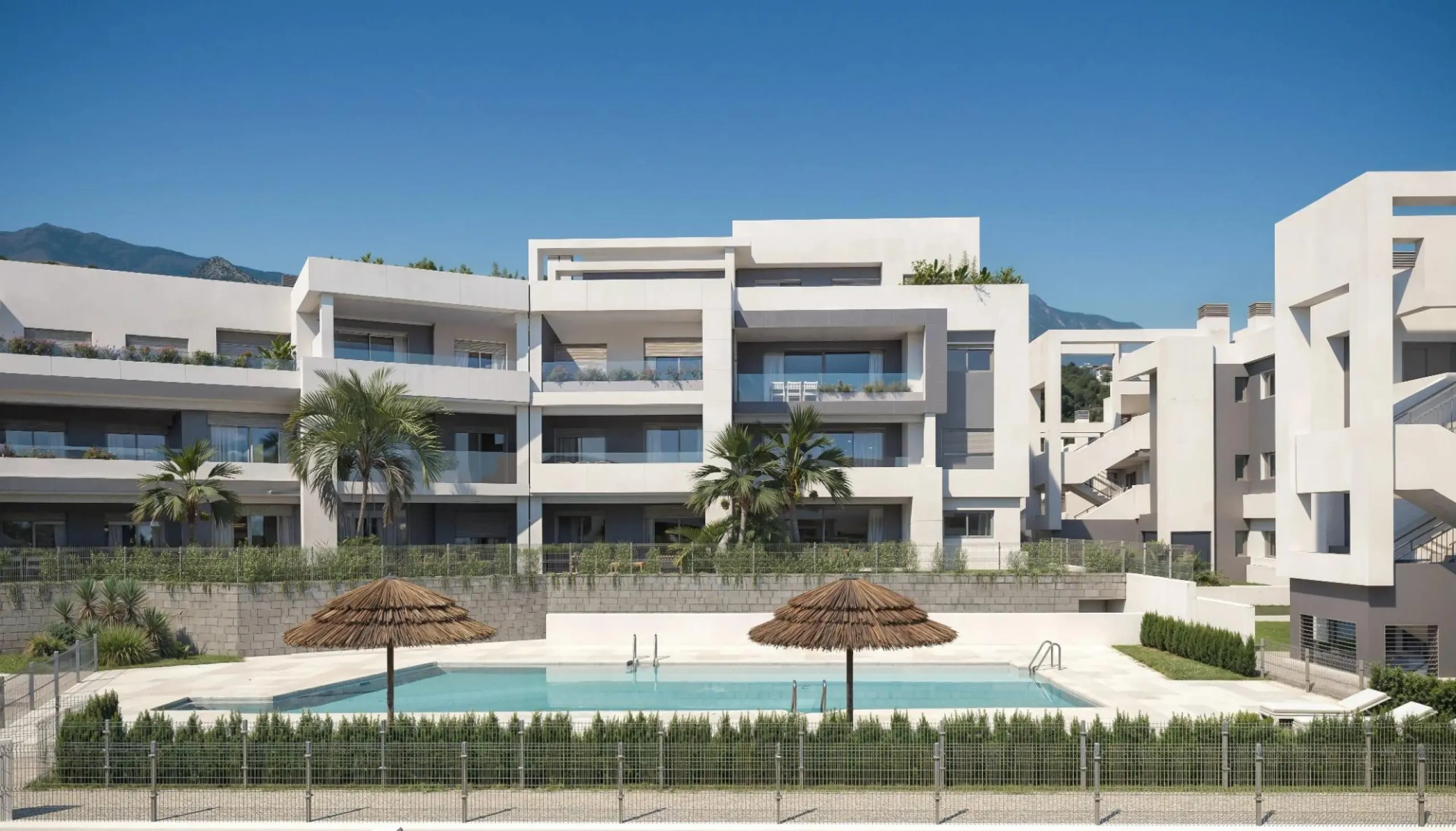 Exclusive Residential Resort with Spa and Swimming Pools in the Selwo Area, Estepona& & Privileged location between nature and the sea on the Costa del Sol& This exclusive new-build resort is located in the sought-after Selwo area, between Estepo