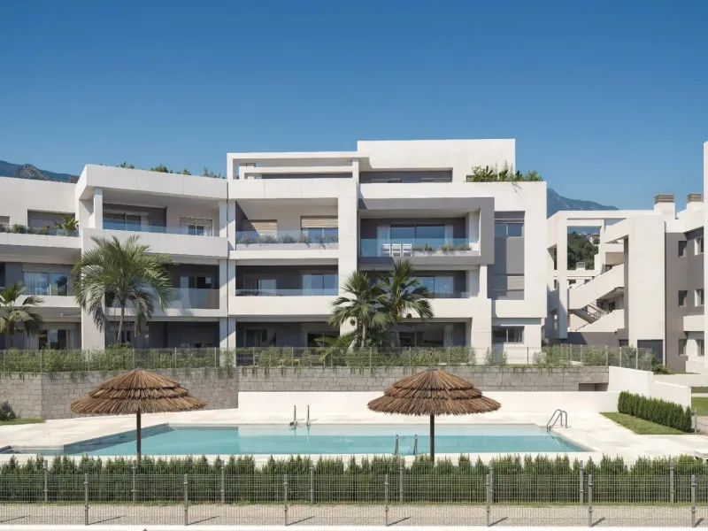 Exclusive Residential Resort with Spa and Swimming Pools in the Selwo Area, Estepona& & Privileged location between nature and the sea on the Costa del Sol& This exclusive new-build resort is located in the sought-after Selwo area, between Estepo