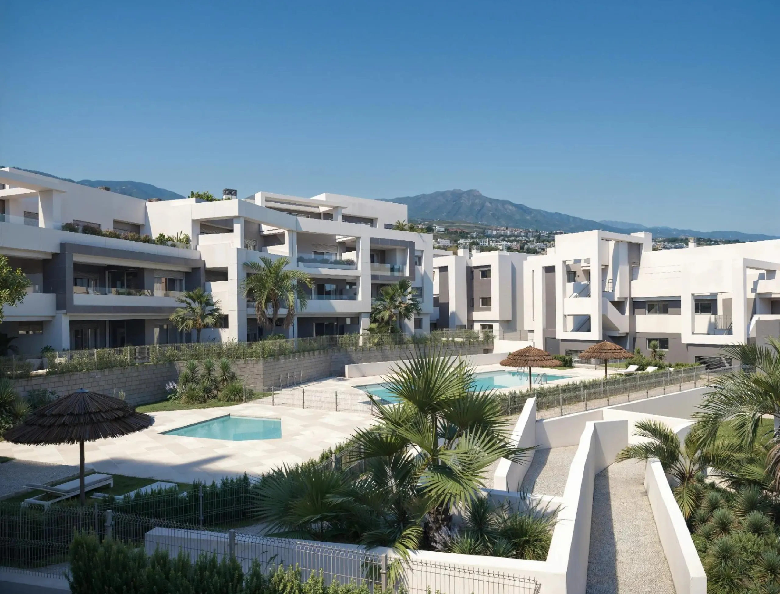 Exclusive Residential Resort with Spa and Swimming Pools in the Selwo Area, Estepona& & Privileged location between nature and the sea on the Costa del Sol& This exclusive new-build resort is located in the sought-after Selwo area, between Estepo