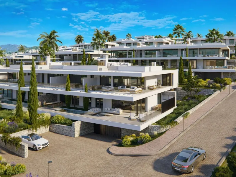 New Build Homes in Marbella East with Sea and Golf Views& & Exclusive residential development next to Santa Clara Golf with apartments and semi-detached villas& & Discover a luxurious lifestyle in this new development located in Marbella East,