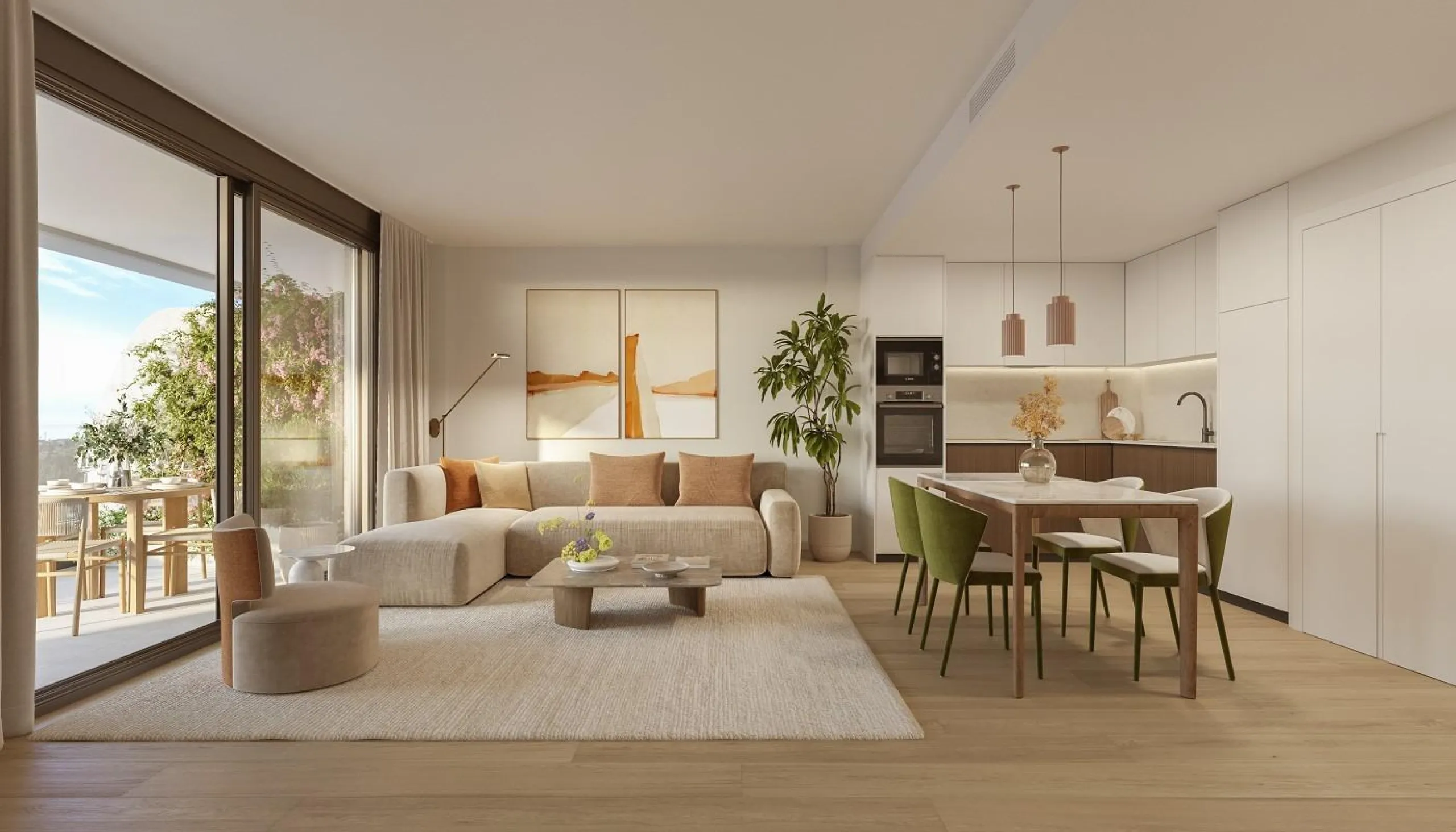 New Build Homes in Mijas Costa& & Avant-garde design surrounded by nature and just minutes from the sea& This exclusive new build development in Mijas Costa perfectly combines contemporary architecture with the Mediterranean lifestyle. Located in