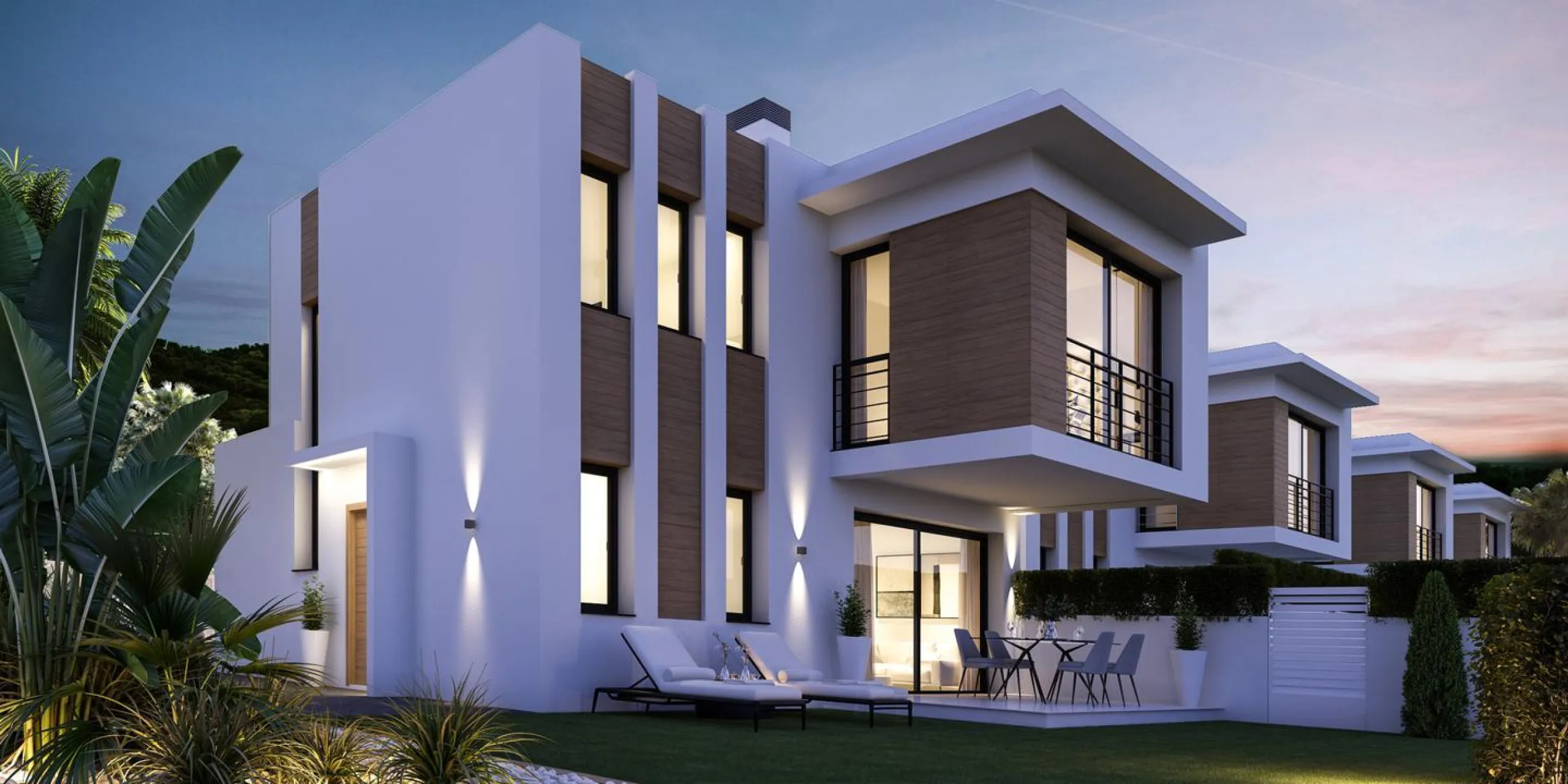 New built detached villas 1800m from the beach in Denia.