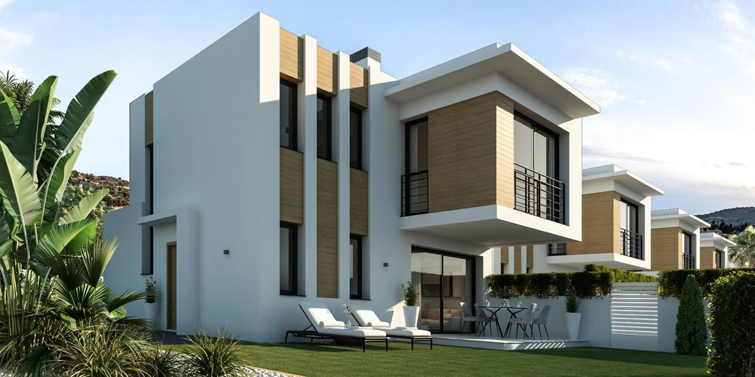 New built detached villas 1800m from the beach in Denia.