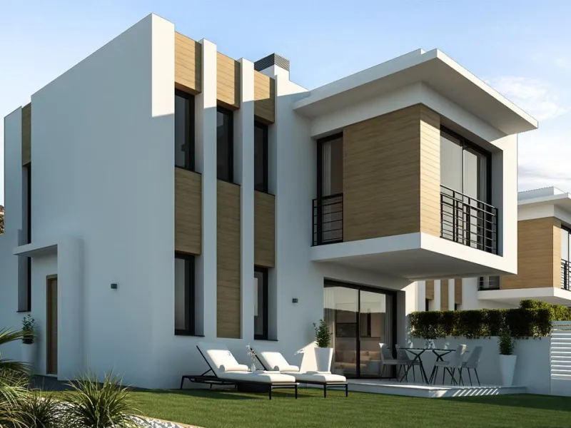 New built detached villas 1800m from the beach in Denia.