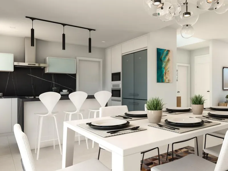 New built detached villas 1800m from the beach in Denia.