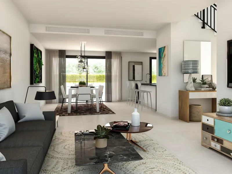 New built detached villas 1800m from the beach in Denia.