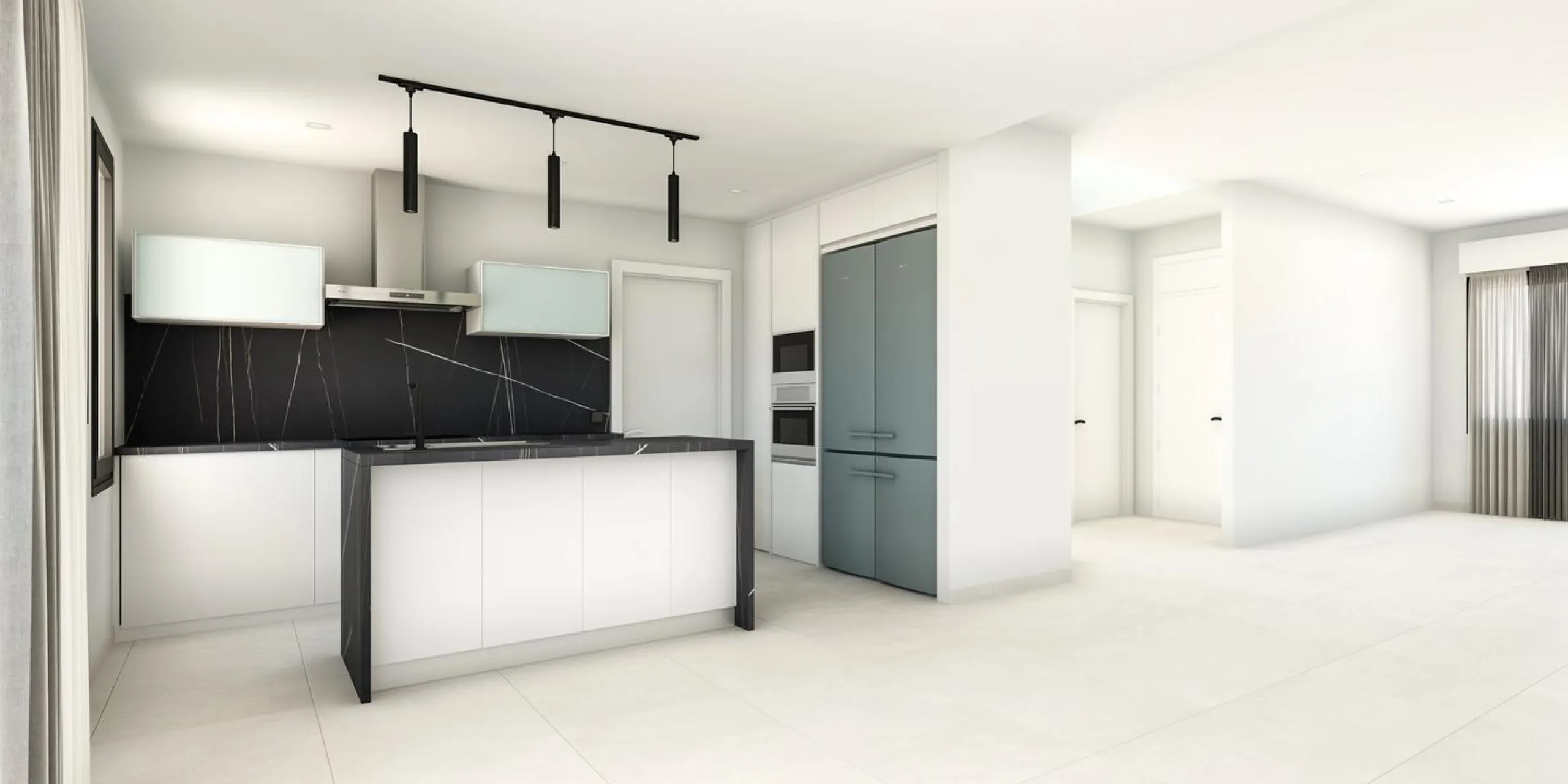 New built detached villas 1800m from the beach in Denia.