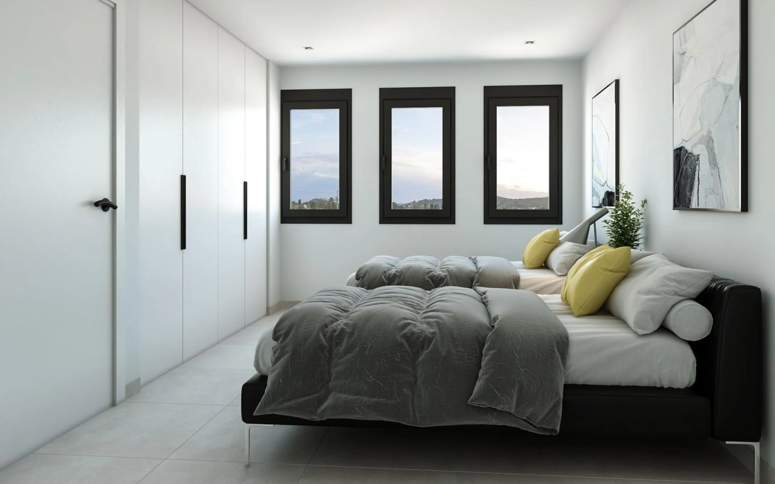 New built detached villas 1800m from the beach in Denia.