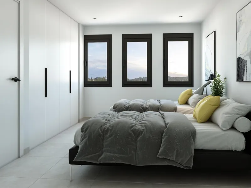 New built detached villas 1800m from the beach in Denia.