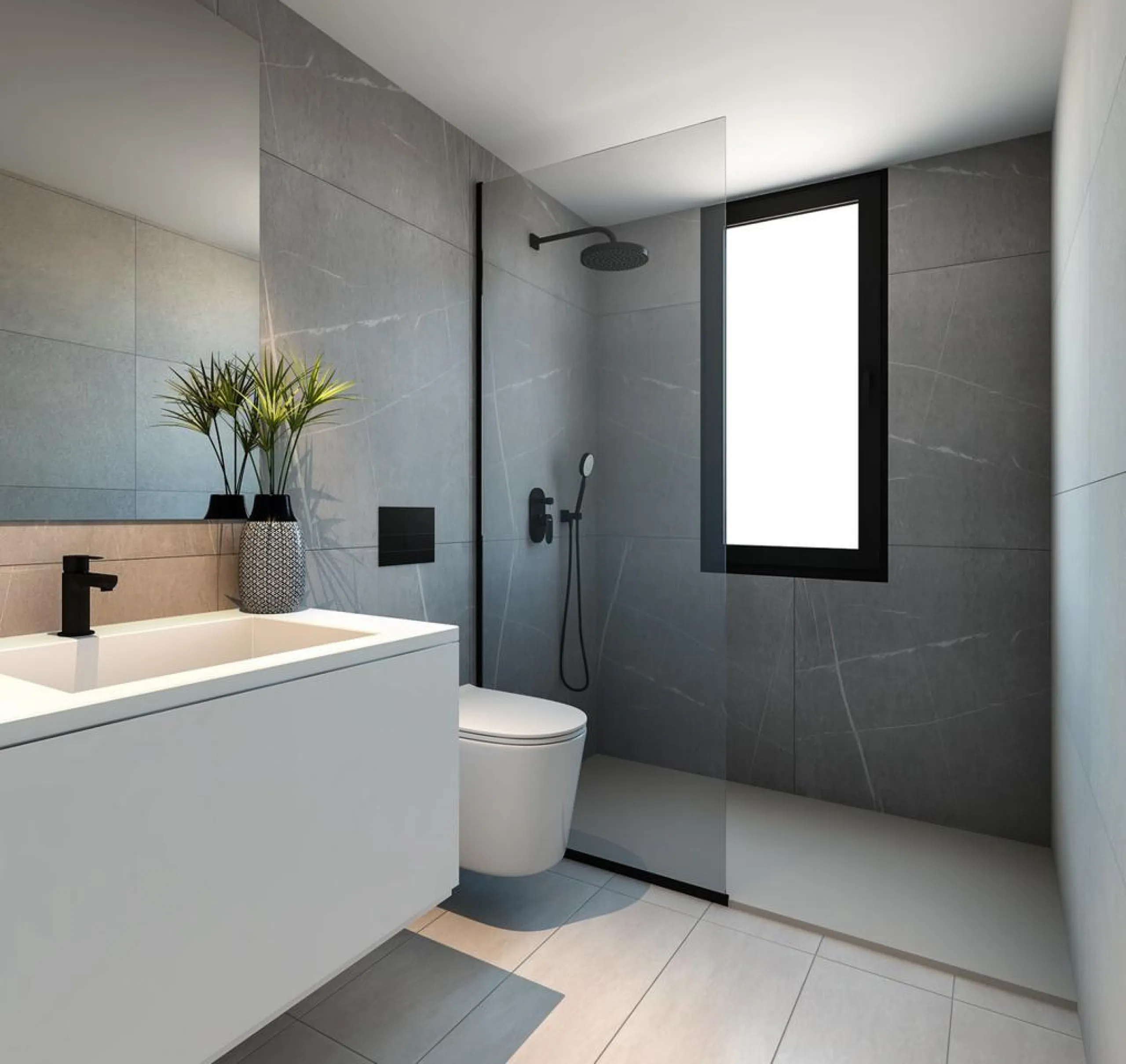 New built detached villas 1800m from the beach in Denia.